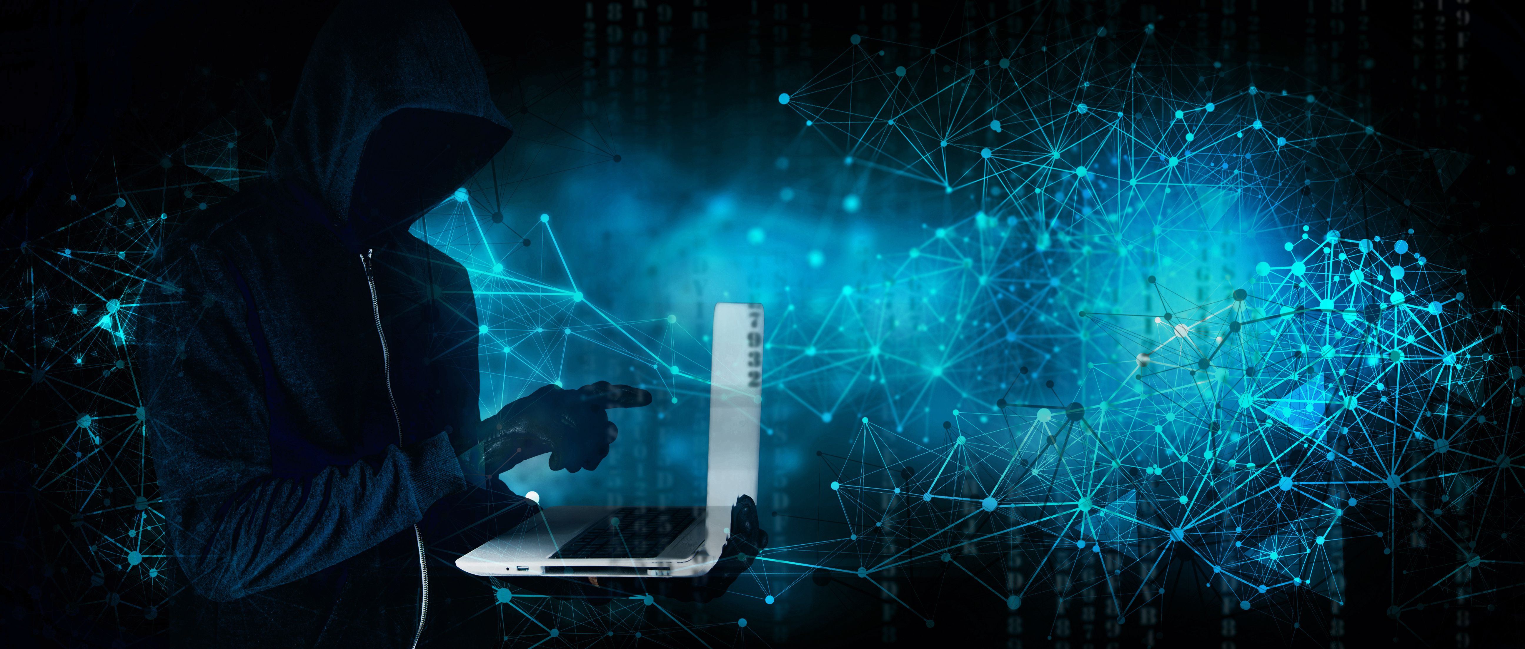 Hacker mit Laptop
